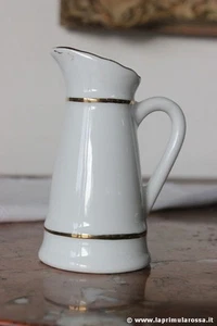 BROCCA VINTAGE MINIATURA IN PORCELLANA LIMOGES H cm 8 PORTASTUZZICADENTI TAVOLA - Photo 1/1