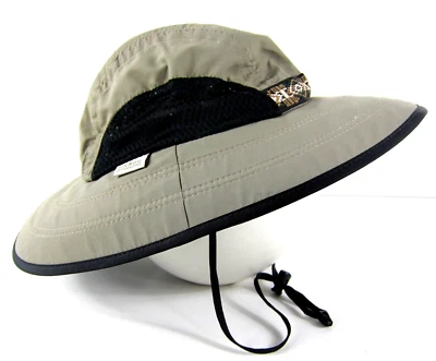 VTG Sunday Afternoons Beige Mesh Breathable Chin Strap Fish Hike Sun Hat Medium - Image 1 of 4