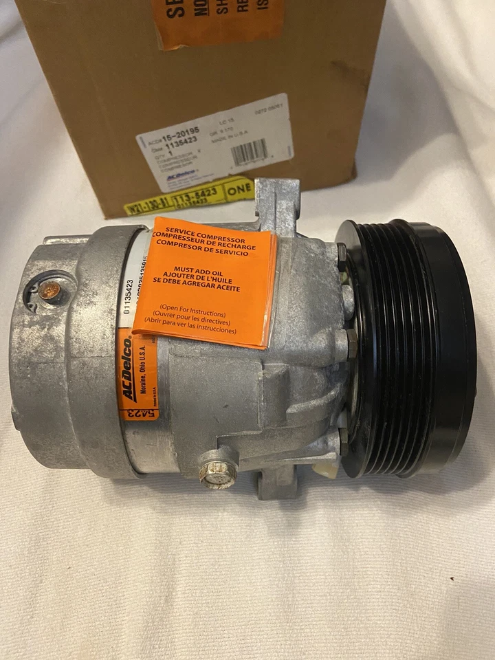 ACDELCO 15-20195  A/C Compressor GM 1135423 Replaced By 89018865 - Image 1 of 1