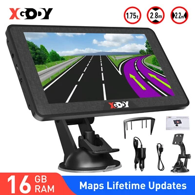 XGODY 7'' GPS Navigator for Car Truck Q6 Navigation SAT NAV with Free AU Map 16G - image 1 of 4