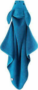 PETROL BLUE BUNNY TOWEL BABY HOODED LUXURY 100% COTTON NEWBORN BATH SHOWER WRAP
