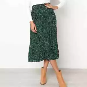 Summer Casual Chiffon Print Pockets High Waist Pleated Maxi Skirt Womens Long - Picture 1 of 29