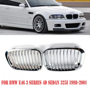Front Hood Kidney Grille For BMW E46 4Dr Sedan 320i 323i 325i 328i 330i 1998-01 - Picture 1 of 8