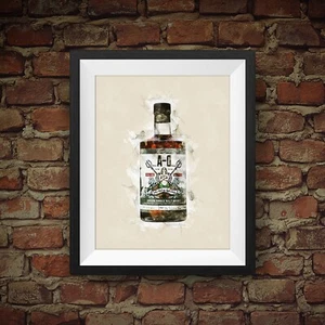 A-O Come Hell or High Water Oregon Single Malt Whisky - Original Wall Art Decor - Bild 1 von 2