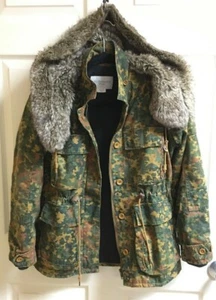 Obey Propaganda Urban Outfitters Fur Hooded Camouflage Military Jacket Parka XS - Picture 1 of 9