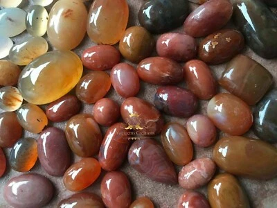 Natural GORGEOUS YEMENI AQEEQ Colored Loose AGATE SLABS 150 Ct Mix Lot Gemstone - Image 1 of 4