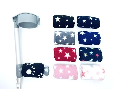 COMFY CRUTCH COVERS Crutch Handle Pads Covers Fleece Foam Hand Padded Crutches Cushion Adult NHS