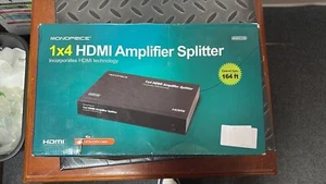 Monoprice 8159 1x4 HDMI Amplifier Splitter MHSP0104E, NEW, NEVER USED, OPEN BOX - Picture 1 of 5