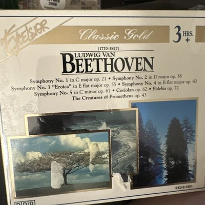 BEETHOVEN Classic Gold, 3 CDs Piano Concertos No. 1, 2, 3, 4, 5, Sonata No. 8 - Image 1 of 3