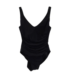 Miraclesuit Badeanzug Damen 10 schwarz integrierter Bügel BH Rüschen Schlankmacher - Bild 1 von 9