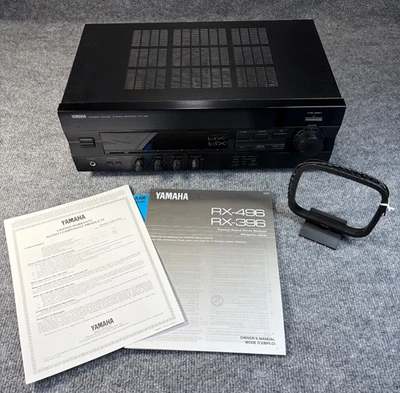 YAMAHA RX‑496 Stereo Receiver 5.1 Channel W/ Manual+Paper Wrk+AM Ant - No Remote - Image 1 of 4