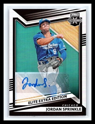 💥 JORDAN SPRINKLE 2022 Elite Extra Edition Auto RC - CHICAGO WHITE SOX - Image 1 of 2
