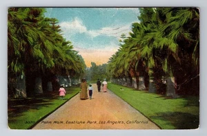 Los Angeles CA-California, Palm Walk, Eastlake Park, Vintage Souvenir Postkarte - Bild 1 von 2
