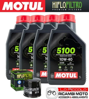 Cutting Kit 4 OIL [MOTUL] 5100 10w40 + FILTER Triumph SPEED TRIPLE 955 2003 - Image 1 of 4