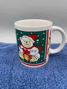 Vintage Houston Foods 1988 Weihnachtsbär Becher Made in Korea - Bild 1 von 4