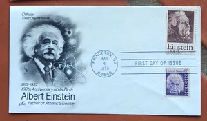 ALBERT EINSTEIN PHYSICIST 1979 PRINCETON NJ 100TH ANNIVBIRTH ARTCRAFT FDC COMBO - Picture 1 of 1