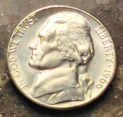 1966 Jefferson Nickel - Pulled from OBW Roll - Image 1 of 2