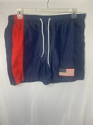 Baúl de baño Tommy Hilifiger vintage Y2K bandera americana a cuadros con red para hombre XL Foto 1 de 4