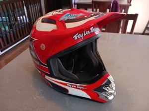 SHOEI VFX-R Troy Lee Designs Motocross Helmet size Medium Vintage Red - Picture 1 of 13