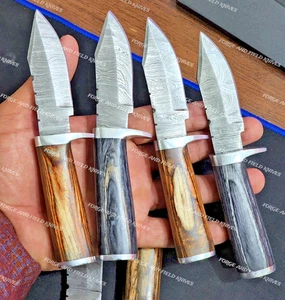 20er Set maßgefertigte handgefertigte Damaststahl 6" Silber Clip Camping & Jagd Messer - Bild 1 von 14