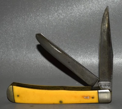 Vtg. Kabar Large Trapper Folding Pocket Knife - 4 1/8" Handle - 3 1/4" Blades - Image 1 of 4