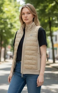 Nike Therma FIT Tan Running Hiking Vest DD6084-206 Women's Small NEW with Tags - Picture 1 of 17