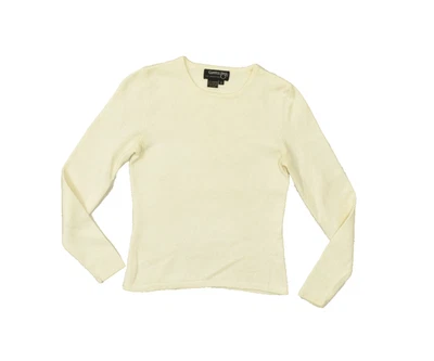 Suéter suéter de cachemir liso Country Shop para mujer talla regular S cuello redondo Foto 1 de 4