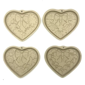 The Pampered Chef Cookie Molds All 4 Seasons of The Heart 2003 Limited Edition - Picture 1 of 12