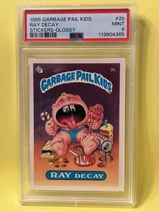 Ray Decay 1* 1985 Garbage Pail Kids Series 1 1st GLOSSY 2b Psa 9 MT MINT - Bild 1 von 2