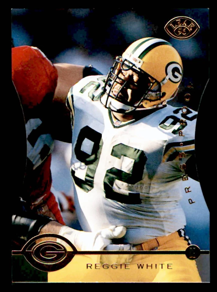 1996 Leaf #41 Reggie White Press Proof /2000 Die Cut Green Bay Packers - Image 1 of 2
