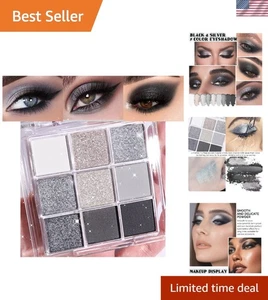 Sophisticated Eyeshadow Palette with 9 Stunning Shades - Create Any Makeup Look - Picture 1 of 8