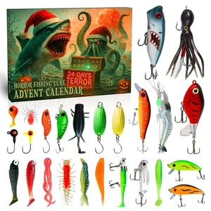 Angel Adventskalender 2025 Horror Halloween Kalender Geschenke für Fischer Gummi - Bild 1 von 6