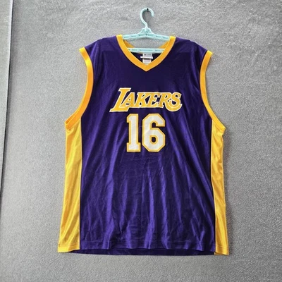 Los Angeles Lakers Men Jersey XL Purple NBA Pau Gasol 16 Basketball - Image 1 of 4