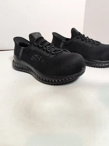 Skechers Damen-Slipper schwarz Composite Toe EH SR Memory Foam Arbeit Größe 10 - Bild 1 von 17