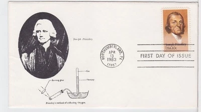 TurtlesTradingPost- Joseph Priestley 1983 #2038- FDC BR Cachets - Image 1 of 2
