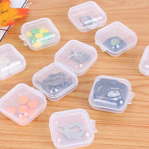 20/100Pcs Mini Clear Plastic Box Jewelry Earrings Rings Container Storage Box AU - Picture 1 of 14