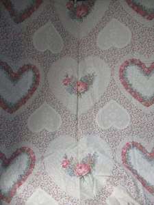 VTG Joan Kessler FOR Concord Calico Hearts Cotton Fabric RARE SBTY X 44"W - Picture 1 of 10