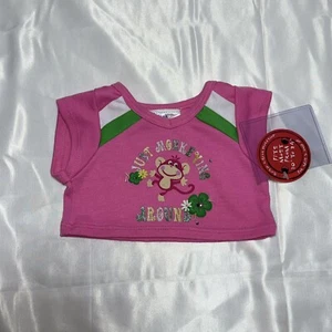 Build a Bear Just Monkeying Around Shirt Monkey Pink Neu mit Etikett selten - Bild 1 von 6