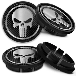 Compatible con tapacubos 5G0601171 tapacubos tapa llanta 66 mm (para VW) Skull - Imagen 1 de 6