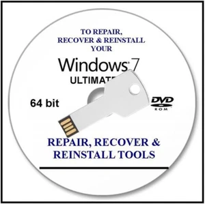 fix Windows 7 Ultimate Recover Restore Fix Tool Guaranteed Recovery USB - Picture 1 of 1