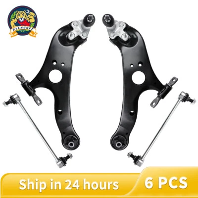 6Pcs Control Arm Kit Sway Bar For 2011-2020 Toyota Sienna Front Left Right - Image 1 of 4