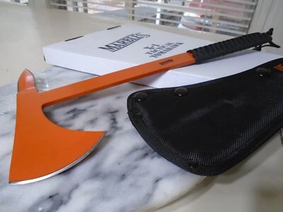 Cuchillo de hacha Tomhawk Marbles X-1 Full Tang MR424 15 1/2" OA naranja nuevo Foto 1 de 4