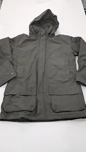 Barbour Beaconsfield Hunting Jacket Small Olive Waterproof Hooded - Picture 1 of 18