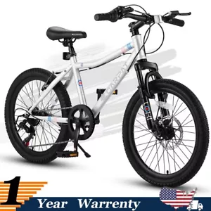 20" Kids Mountain Bike Teenager Children Bicycles 7 Speed U Brake for Ages 8-12 - Picture 1 of 10
