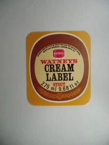 MINT WATNEYS MANN LONDON CREAM LABEL STOUT 9.68fl oz BREWERY BEER LABEL - Picture 1 of 1