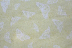 100 % Cotton fabric ~ Yellow with Butterflies ~ BTY - Picture 1 of 2