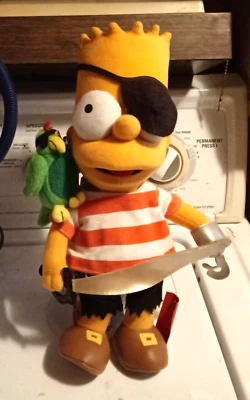 Peluche Applause Pirate Bart Simpson con soporte Foto 1 de 3