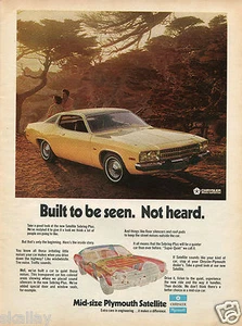 1972 Druckanzeige von 1973 Chrysler Plymouth Satellite Sebring Plus - Bild 1 von 1