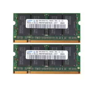 Samsung 2pcs 4GB 2Rx8 PC2-6400 DDR2-800MHz 200pin SODIMM Laptop Memory RAM.、 - Picture 1 of 8