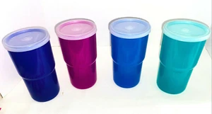 Tupperware Jeweltones Tabletop Tumblers Set w/ White Seals 12 oz Brand New - Picture 1 of 1